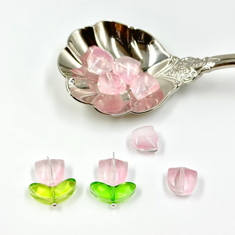 10Pcs Tulip Glass Beads DIY Jewelry Accessories - GoGraceBeads