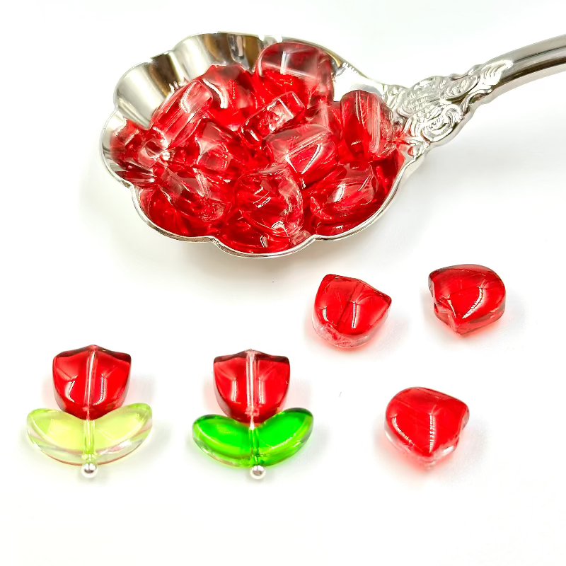 10Pcs Tulip Glass Beads DIY Jewelry Accessories - GoGraceBeads