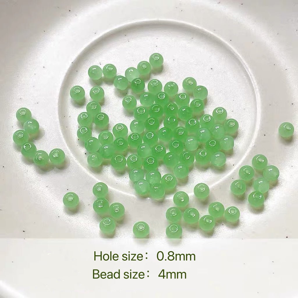 20Pcs Green Glass Beads - GoGraceBeads