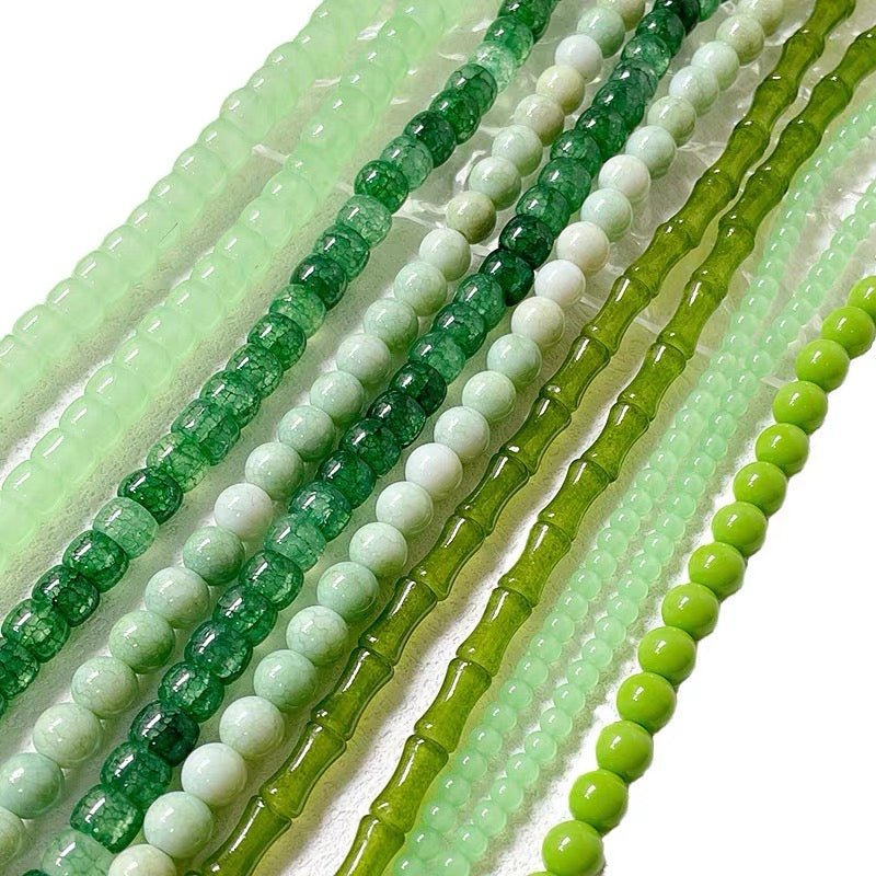 20Pcs Green Glass Beads - GoGraceBeads