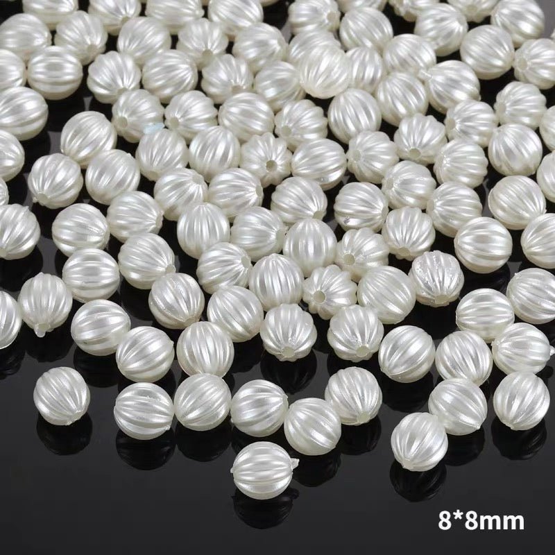 8mm Acrylic Pumpkin Beads - GoGraceBeads