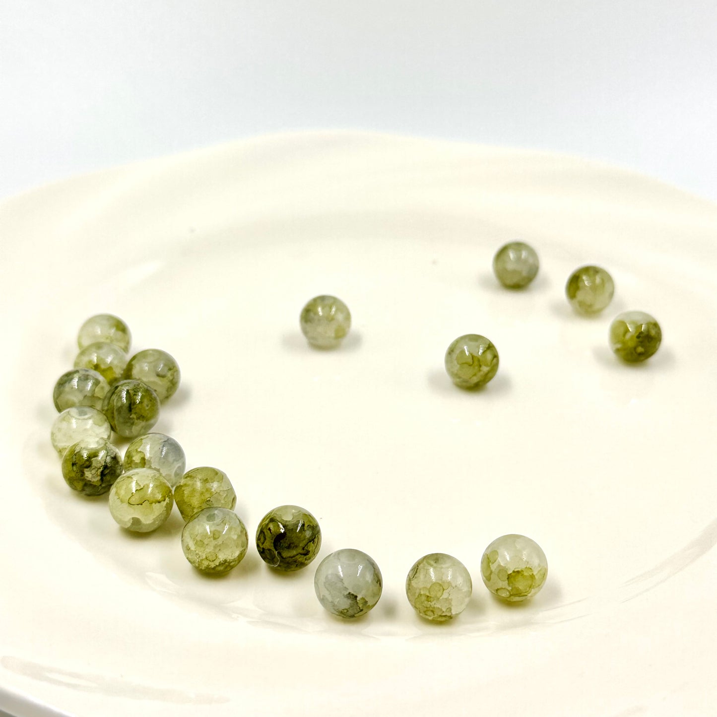 10mm Chinese-style Greenery Beads