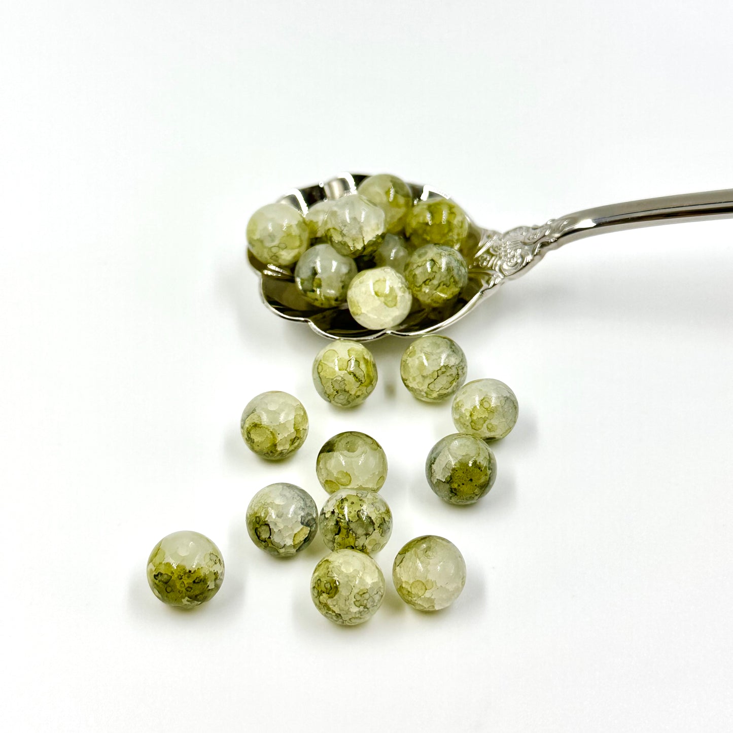 10mm Chinese-style Greenery Beads