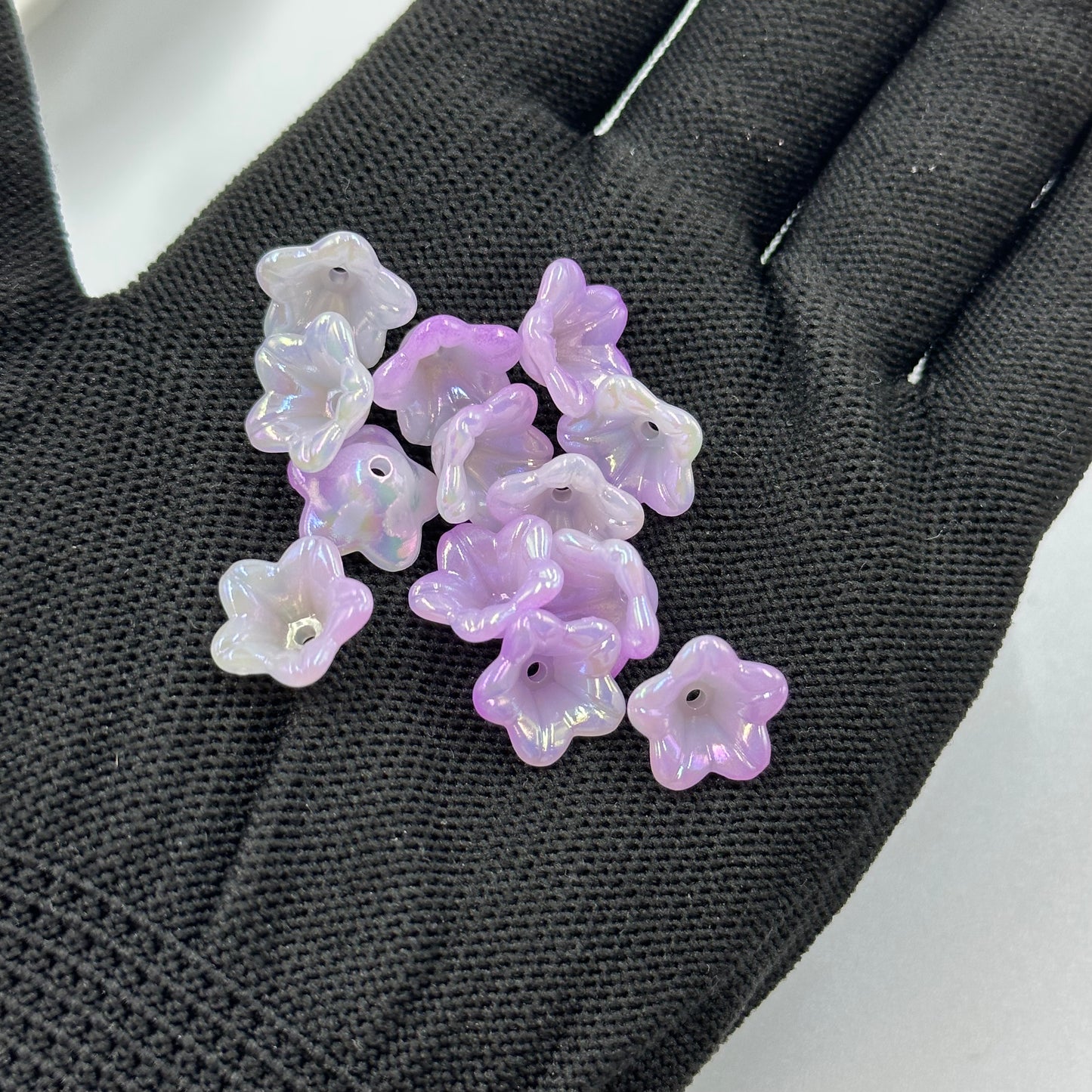 Purple Gradient Flower Acrylic Beads