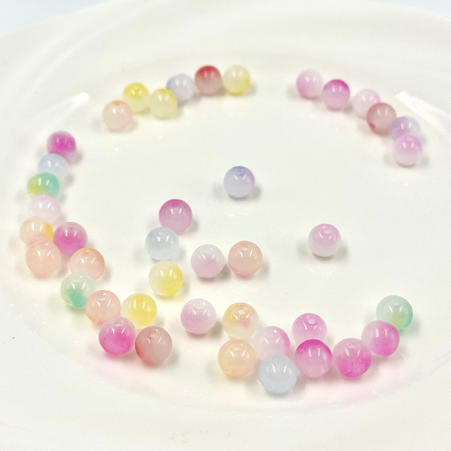 8mm Candy Color Glass Beads