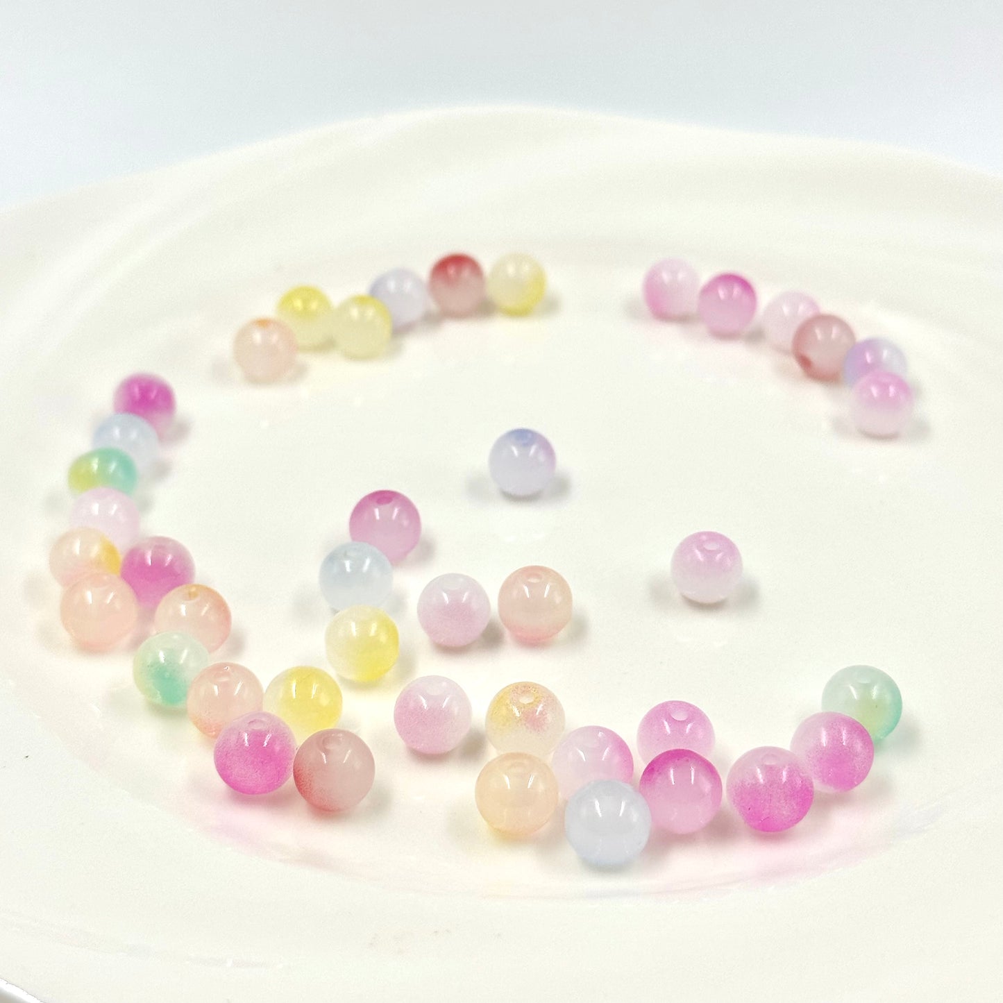 8mm Candy Color Glass Beads