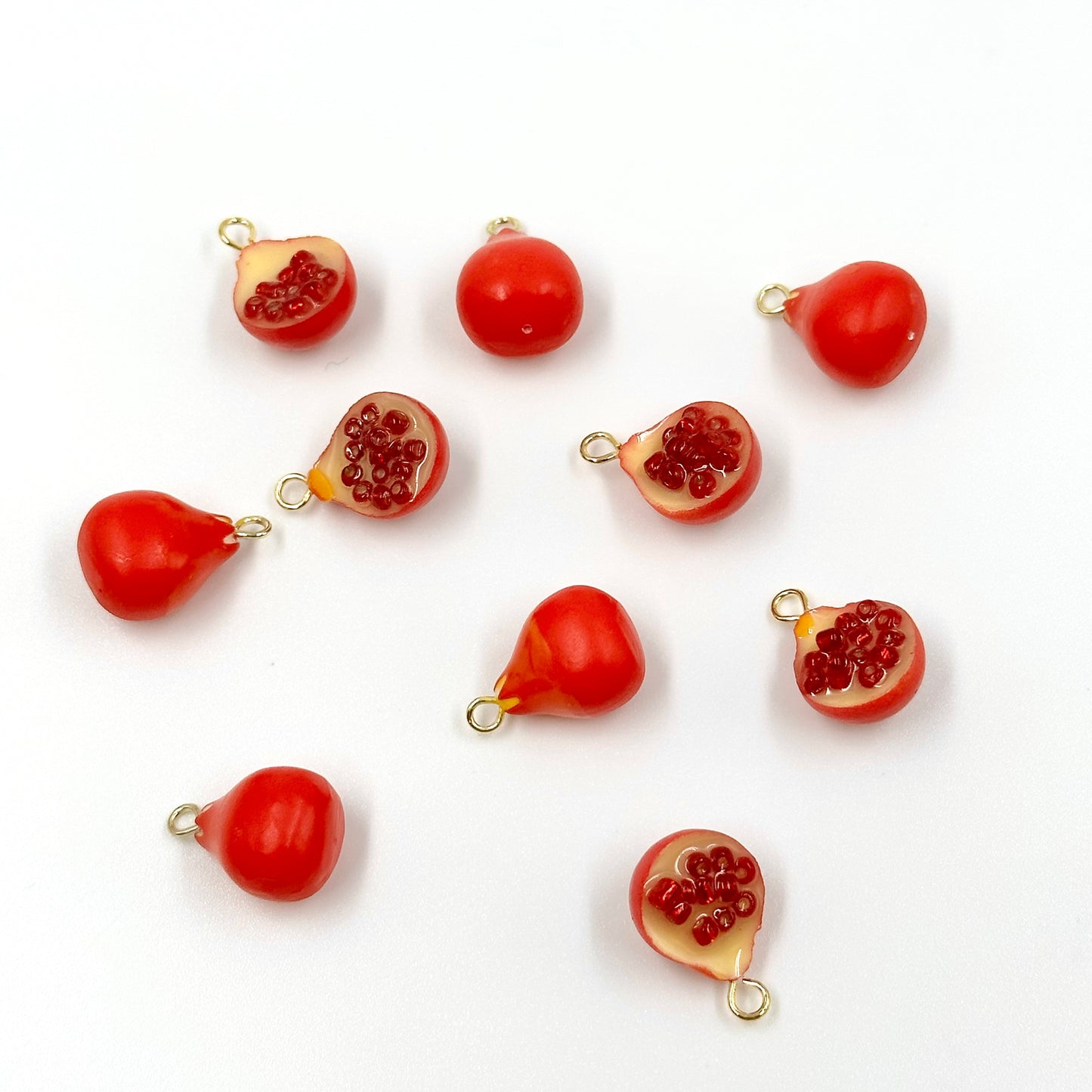 Pomegranate Resin Fruit Charms