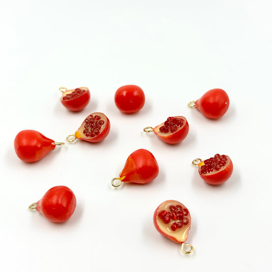 Pomegranate Resin Fruit Charms