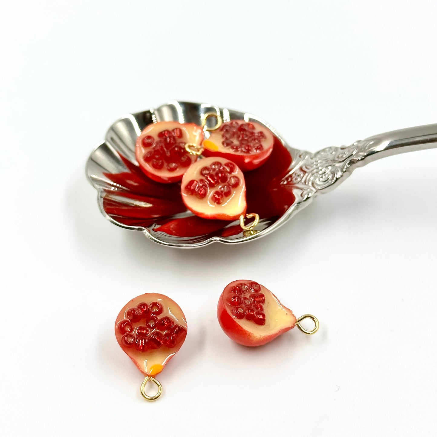 Pomegranate Resin Fruit Charms