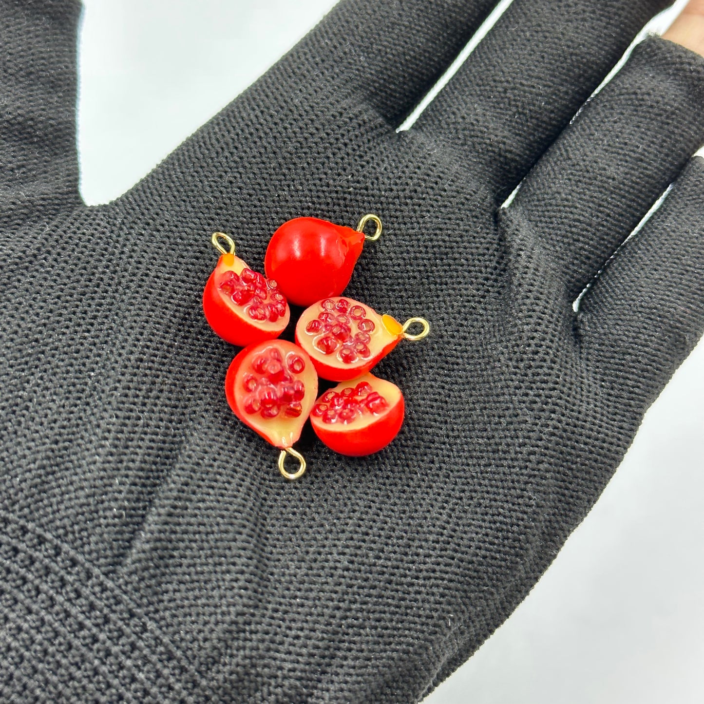 Pomegranate Resin Fruit Charms