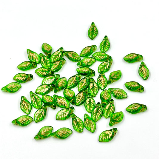 Czech Glass Leaf Beads