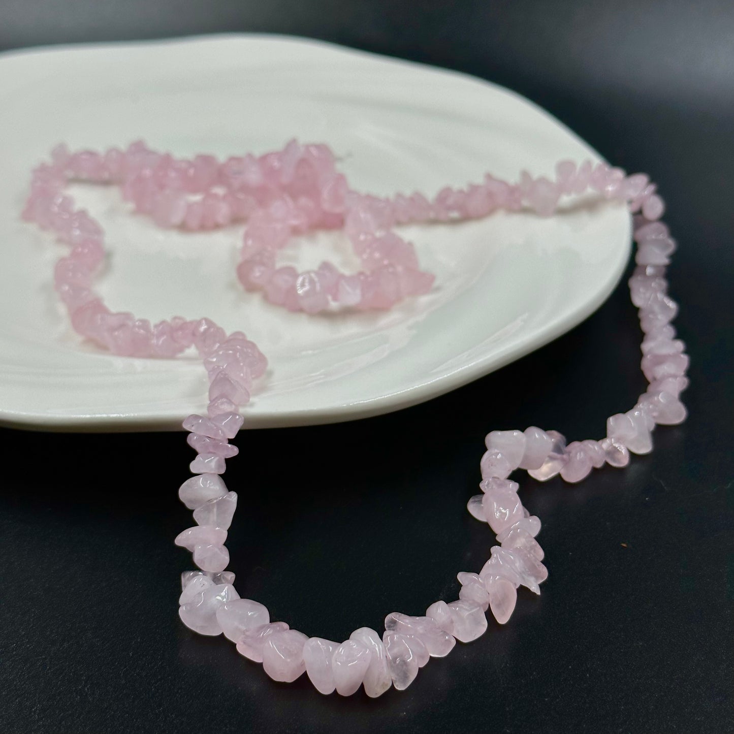 Rose Quartz Natural Gemstone Chip Beads