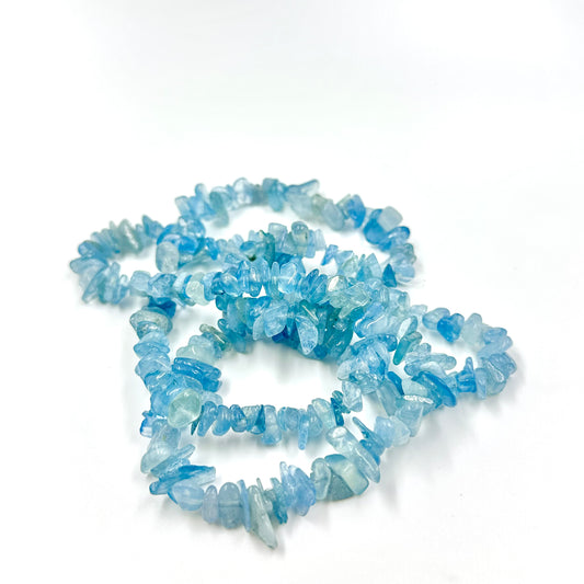 Blue Crystal Natural Gemstone Chip Beads