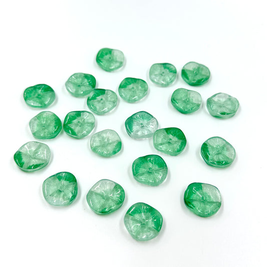 10pcs Gradient Green Lotus Leaf Beads