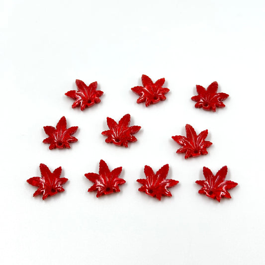 5pcs Acrylic Maple Leaf Beads