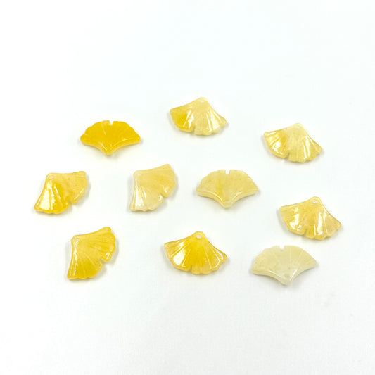 5pcs Ginkgo Leaf Acrylic Beads