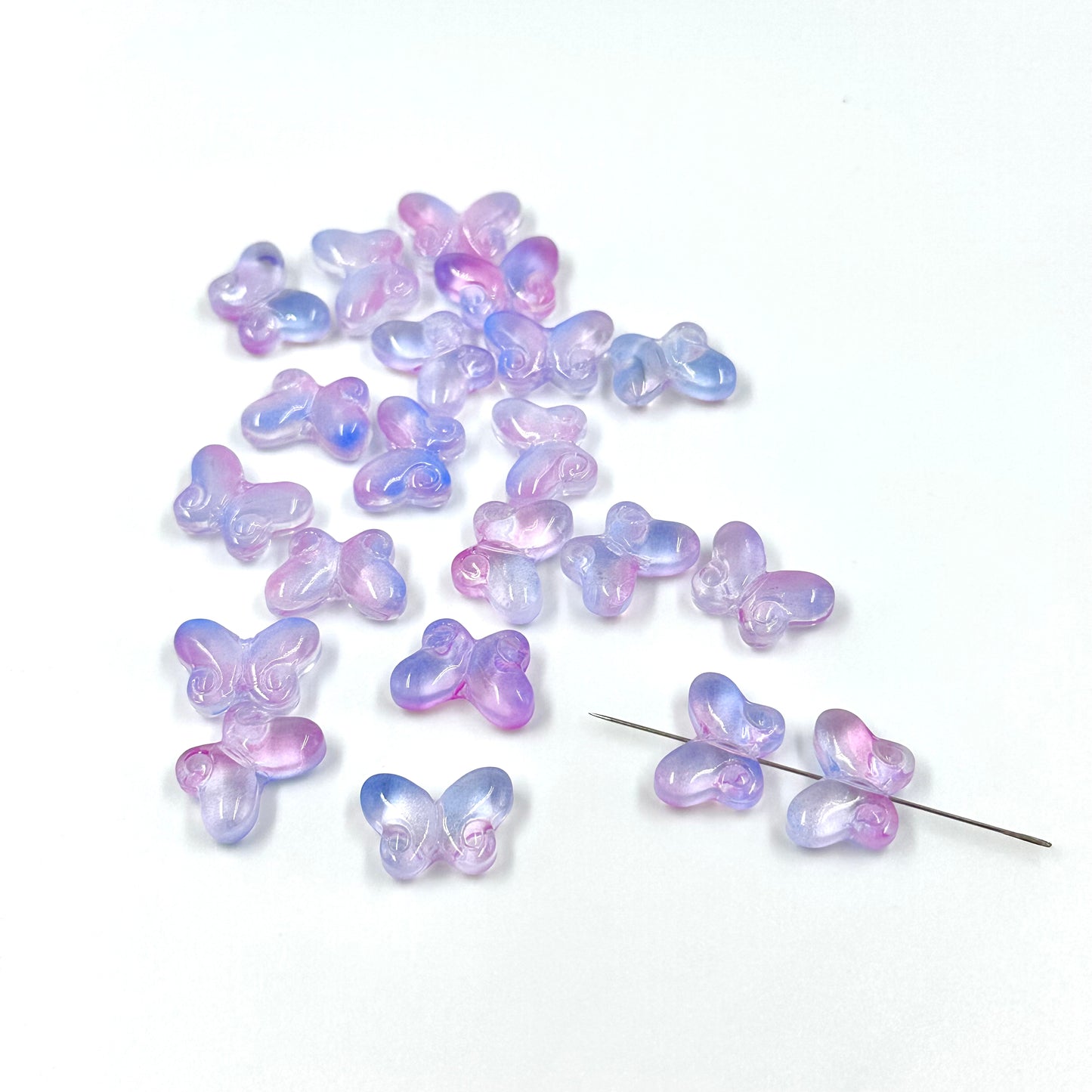 10pcs Glass Butterfly Glass Beads