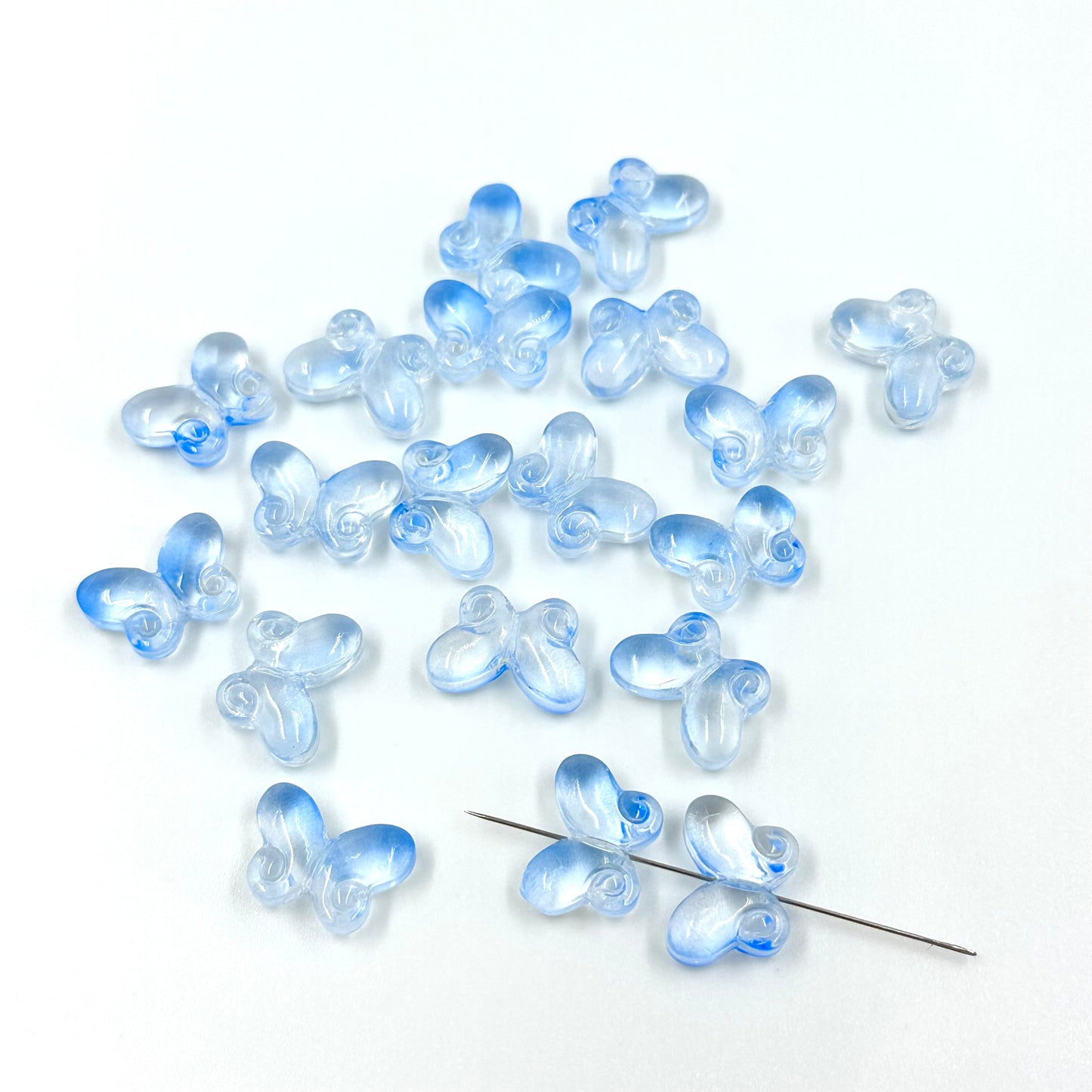 10pcs Glass Butterfly Glass Beads