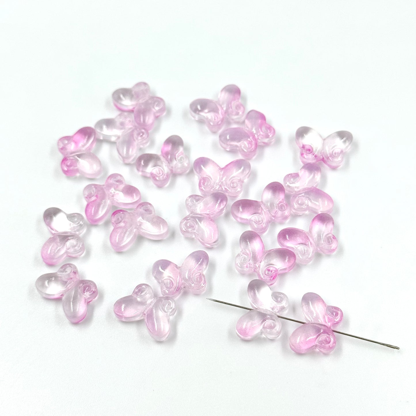 10pcs Glass Butterfly Glass Beads