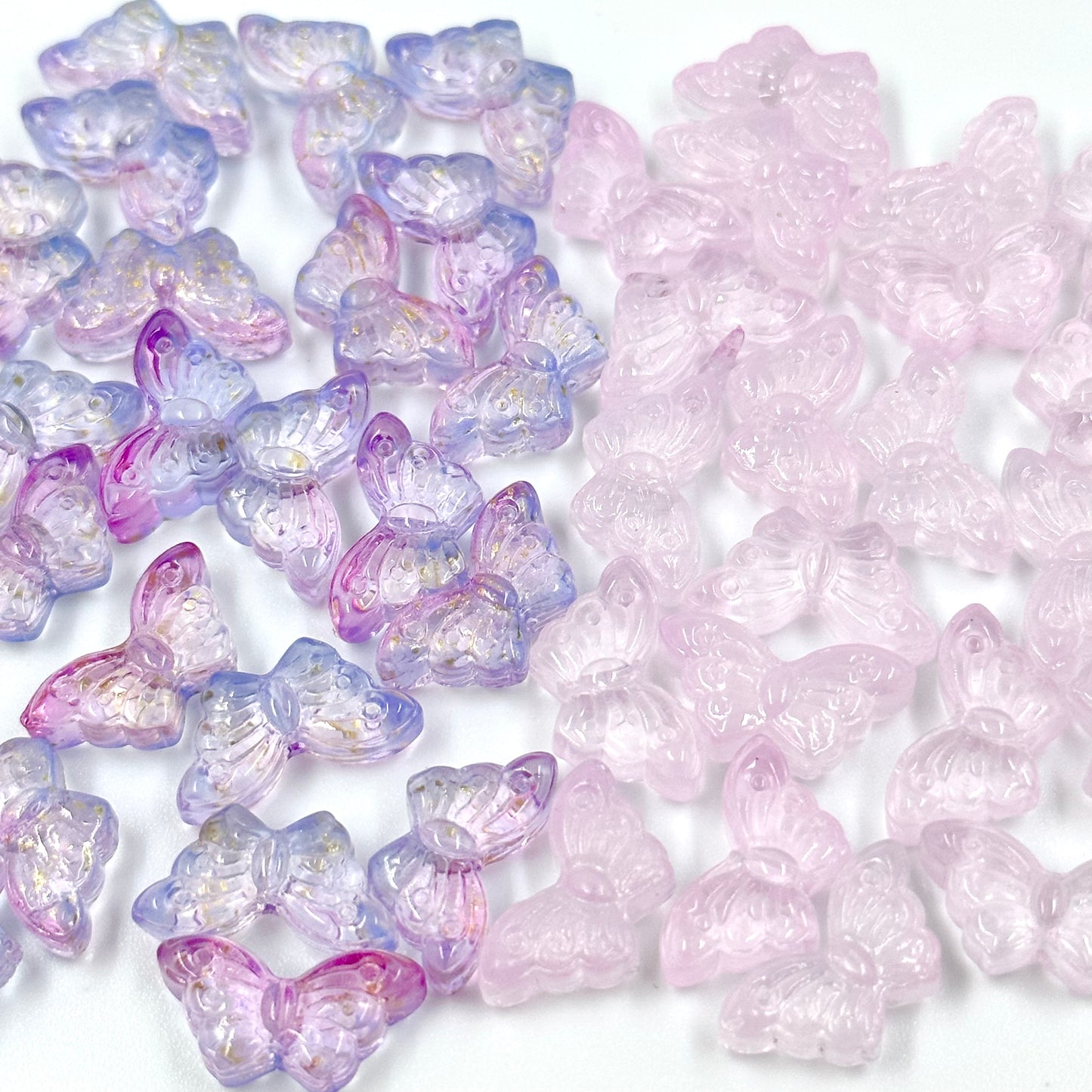 10pcs Glass Butterfly Beads