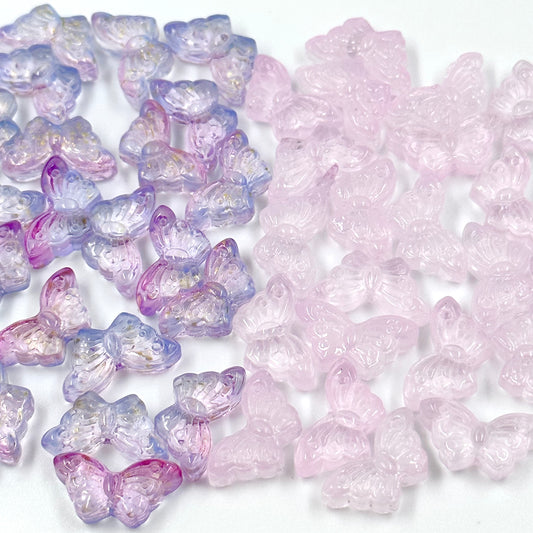 10pcs Glass Butterfly Beads