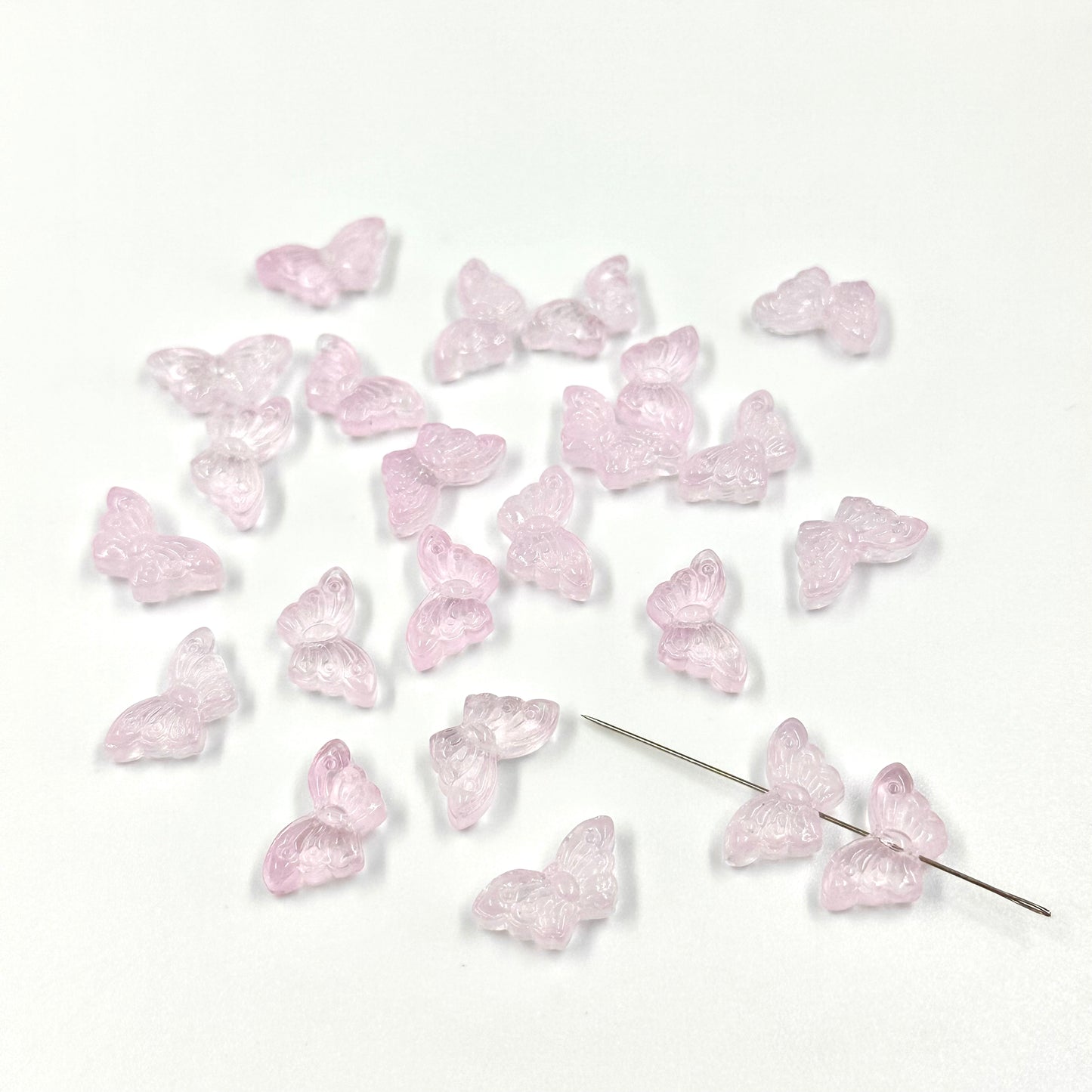 10pcs Glass Butterfly Beads