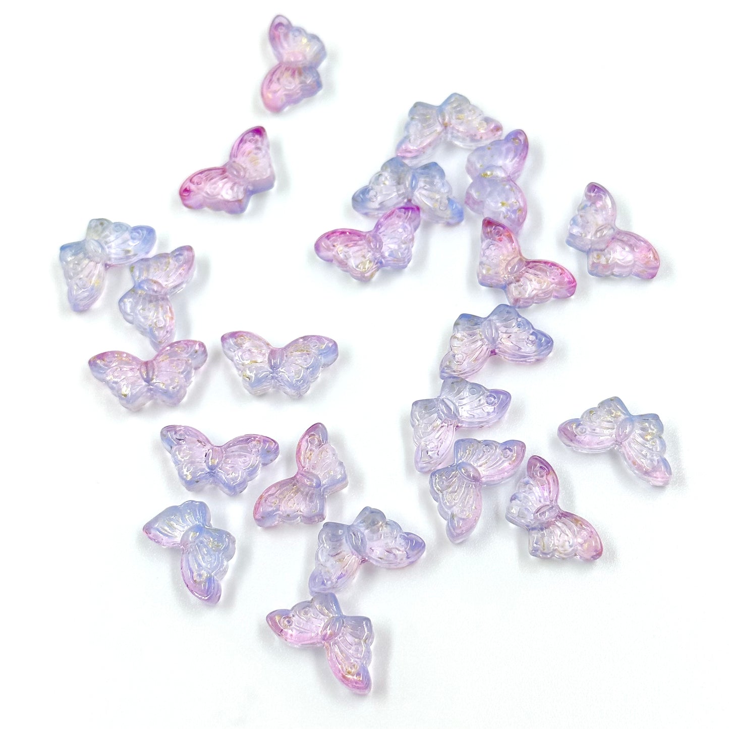 10pcs Glass Butterfly Beads