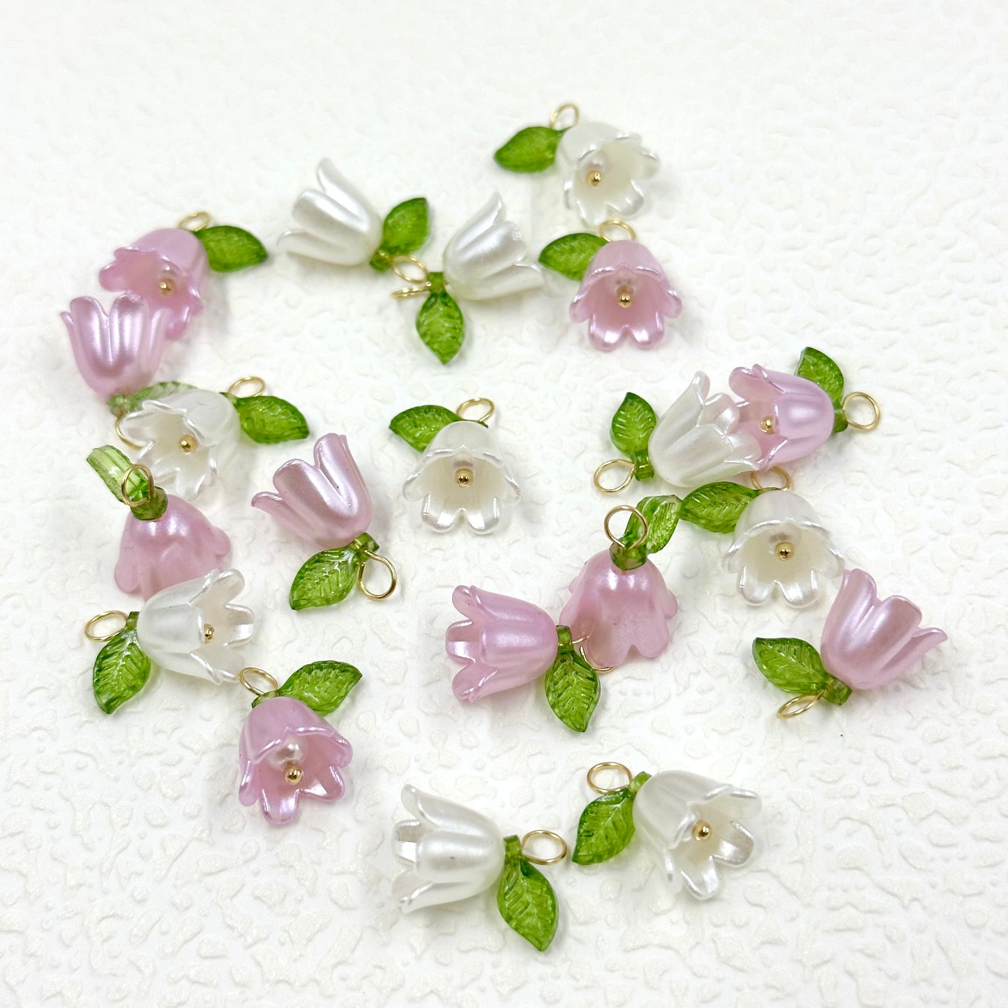 5pcs Lily of the Valley Flower Charms and Pendants