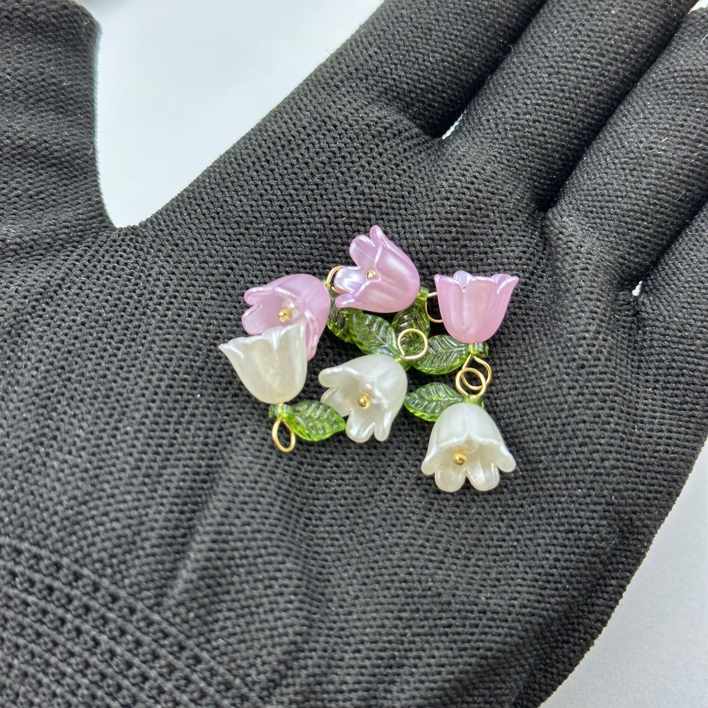 5pcs Lily of the Valley Flower Charms and Pendants