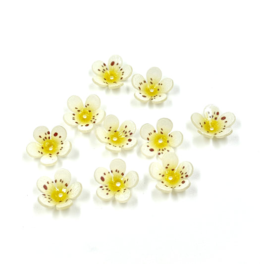 5Pcs Shrink Plastic Wintersweet Flower Beads