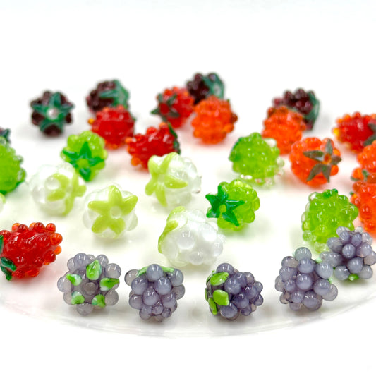 Delicious  Raspberry  Glass Beads