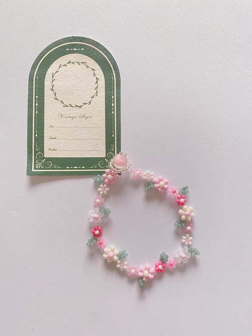 Petal Kiss Beaded Bracelet