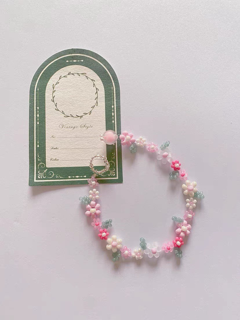 Petal Kiss Beaded Bracelet