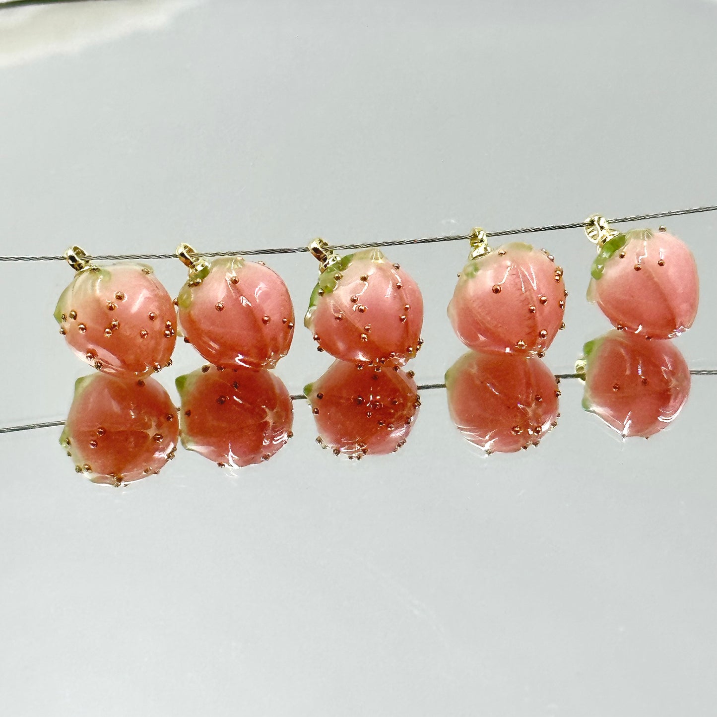 Muti-color Rose Buds Acrylic beads