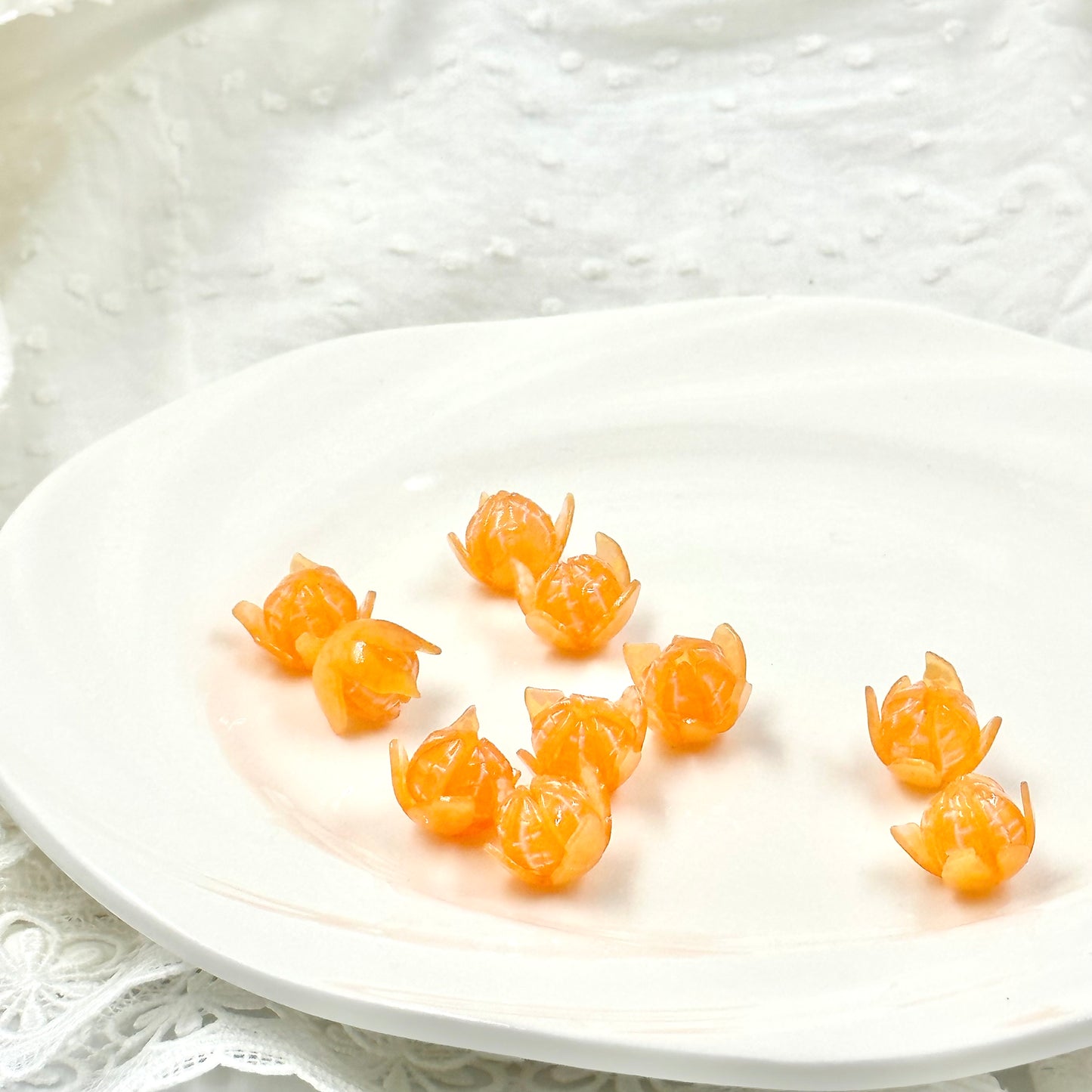 Orange Acrylic Beads