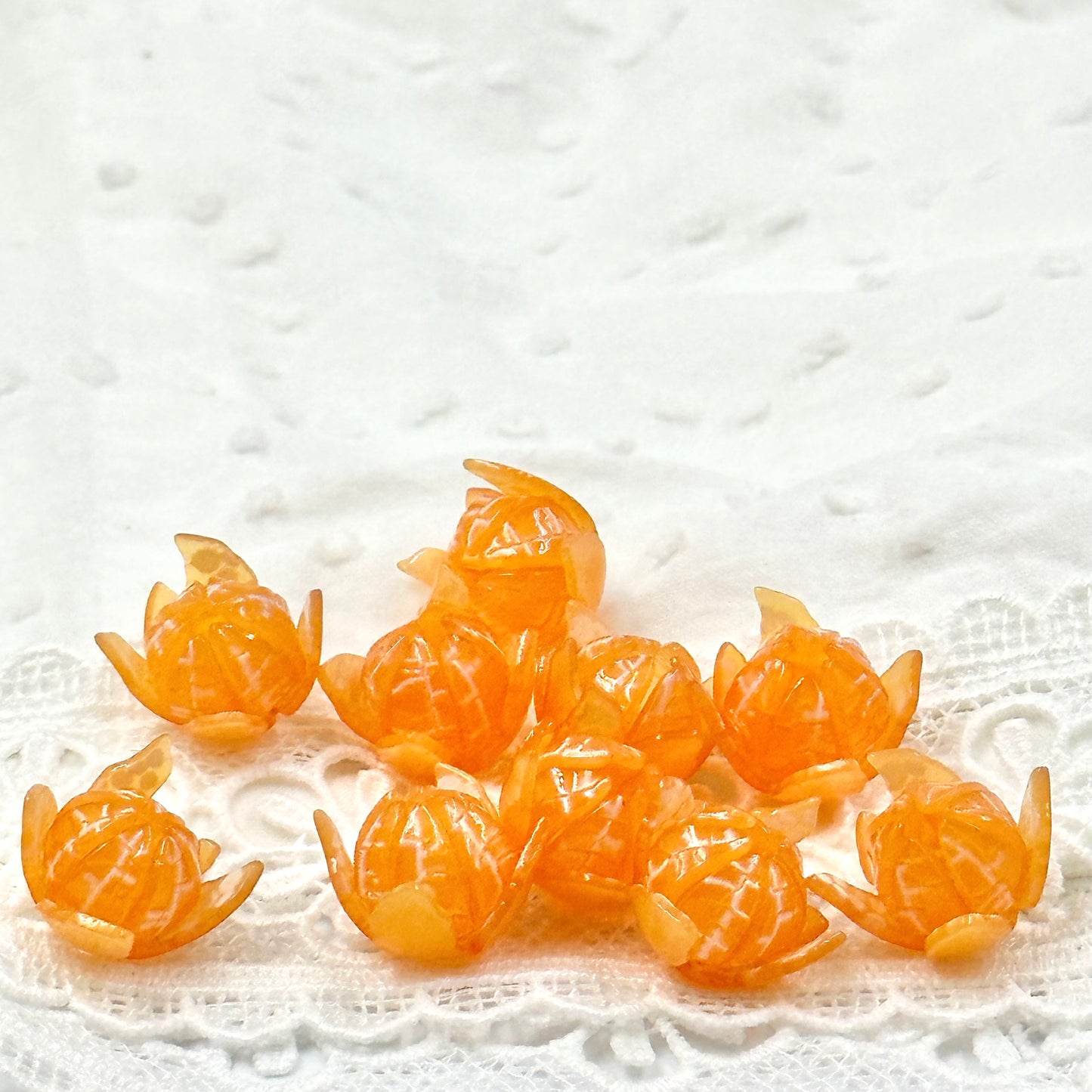 Orange Acrylic Beads