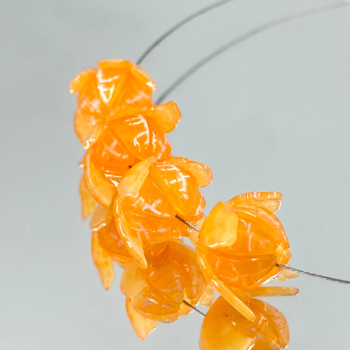 Orange Acrylic Beads