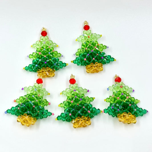 Christmas Tree Charm Beaded Handmade Craft