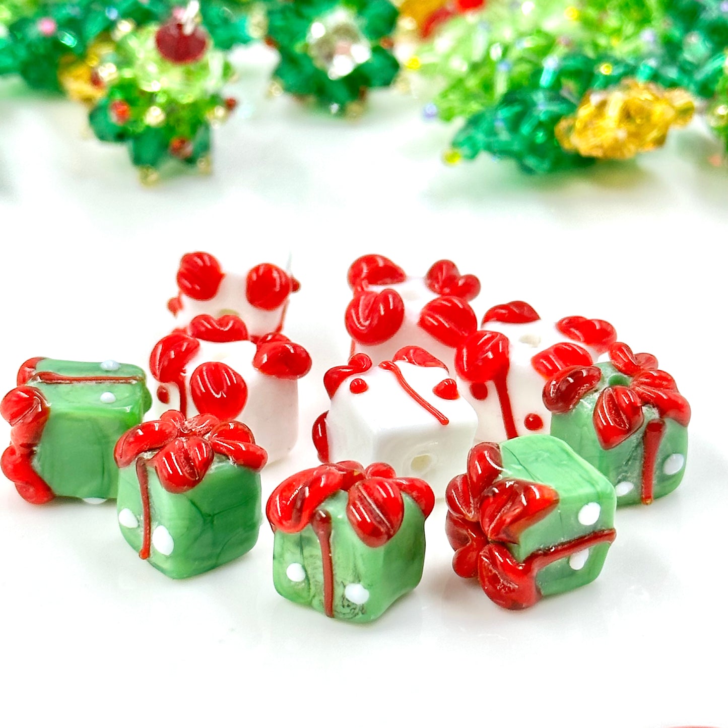 Christmas Gift Lampwork Beads