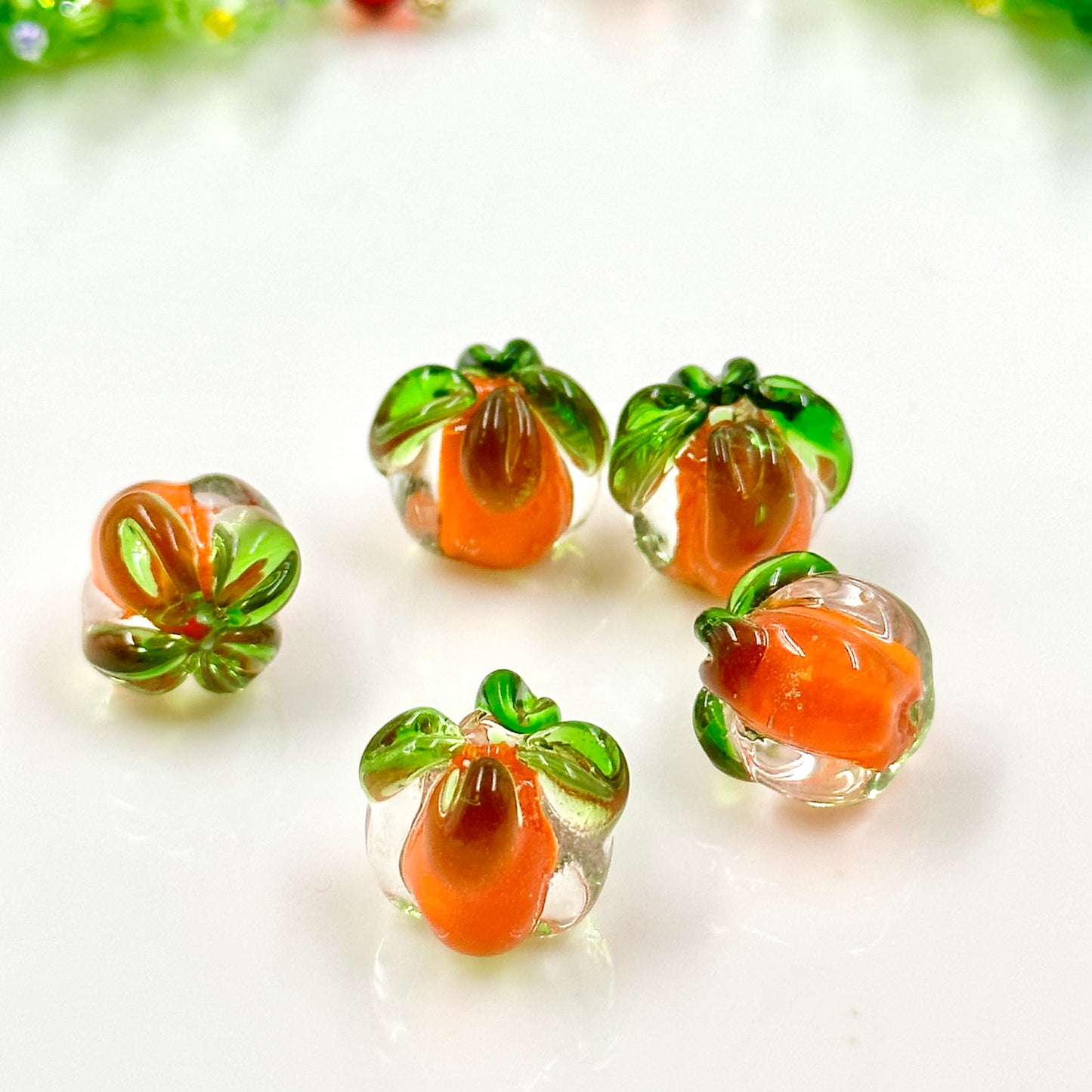 Persimmon Glass beads