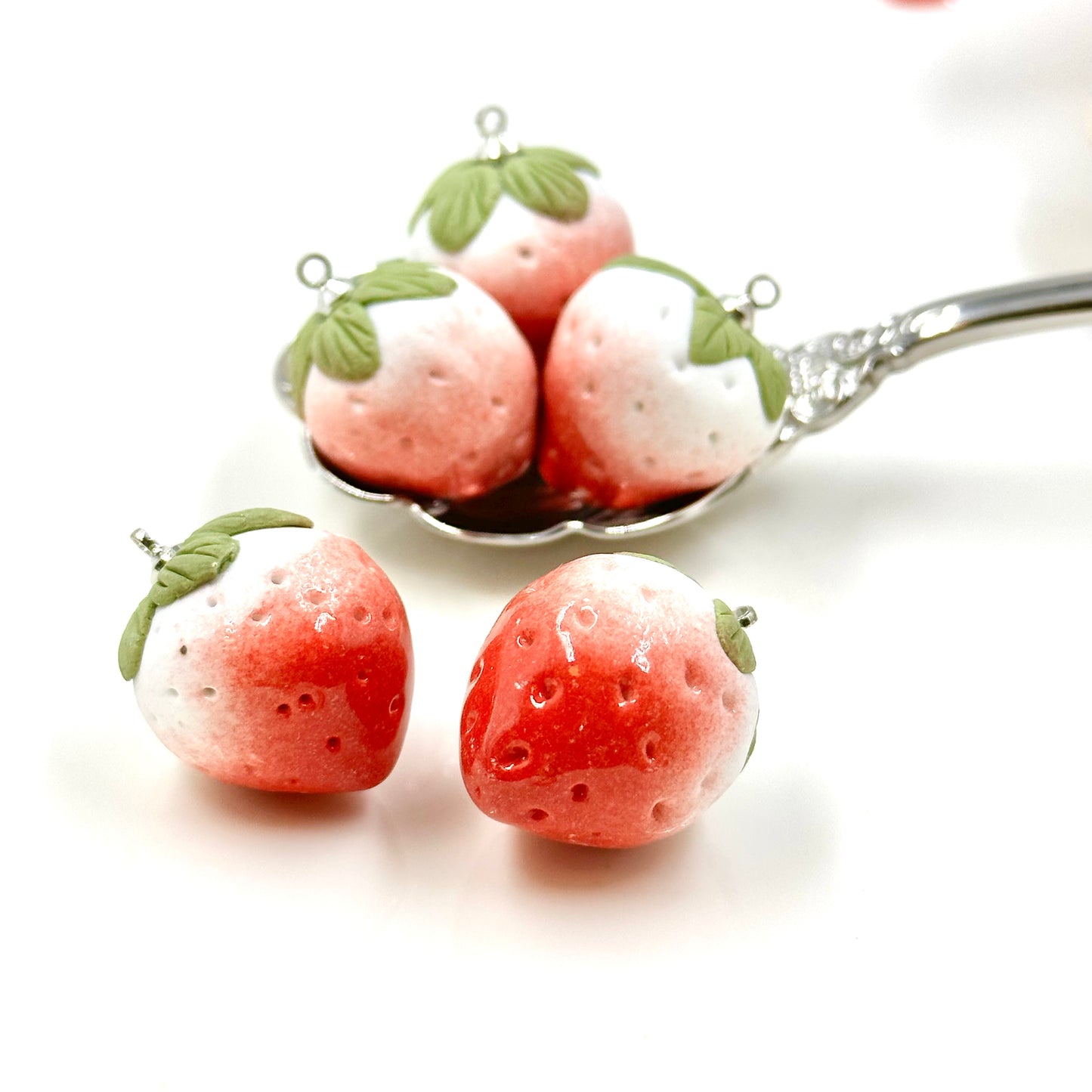 Ceramic Strawberry Beads