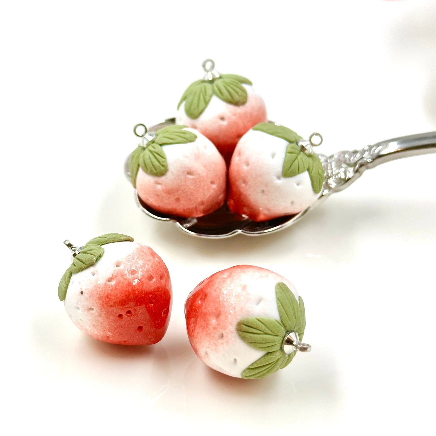 Ceramic Strawberry Beads