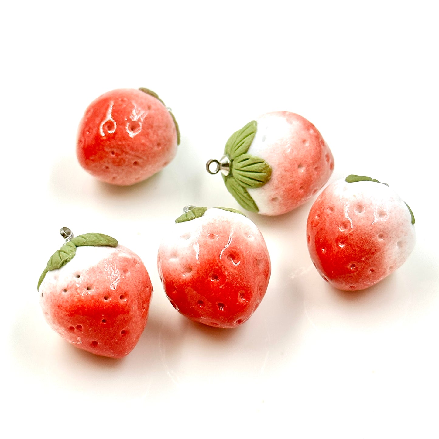 Ceramic Strawberry Beads