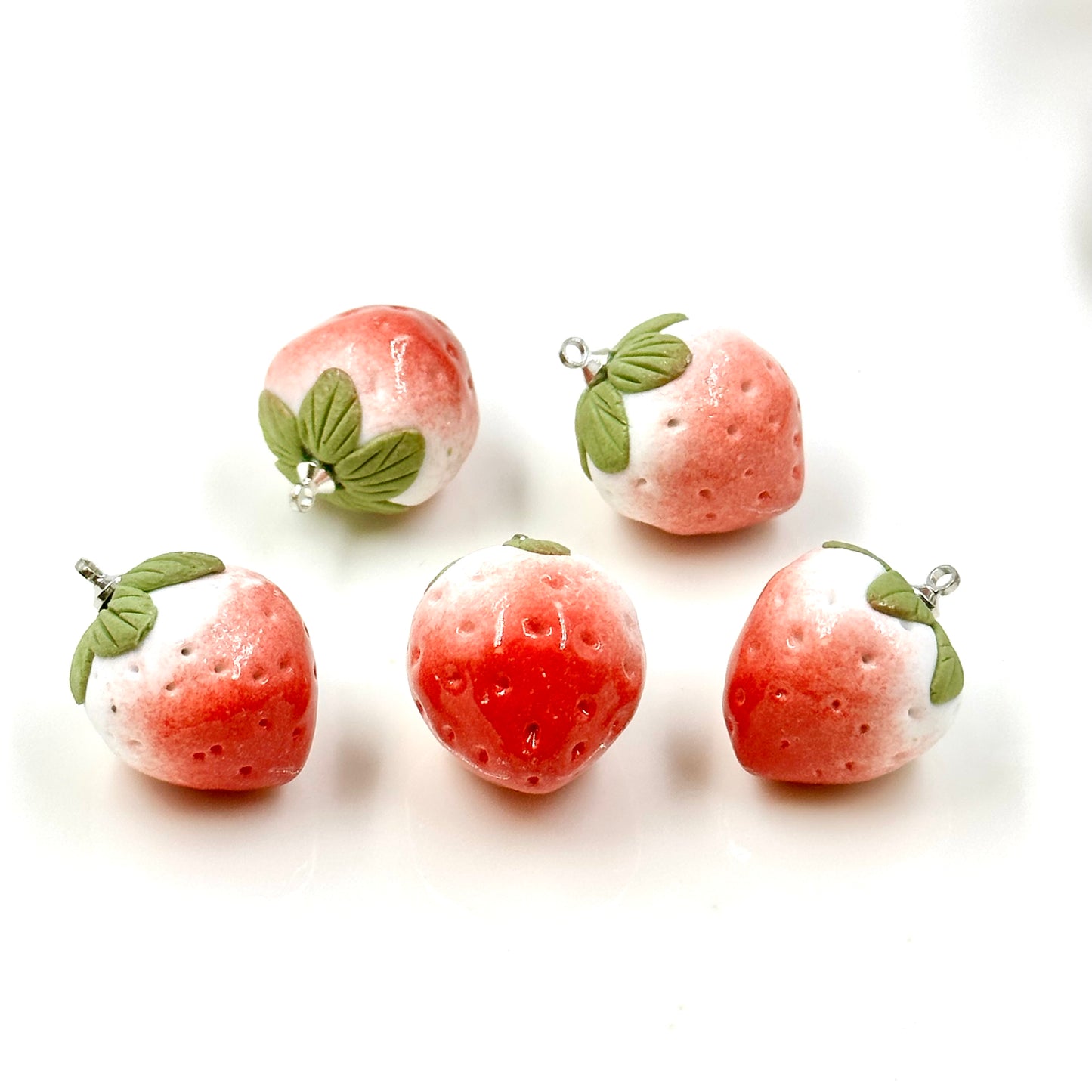 Ceramic Strawberry Beads