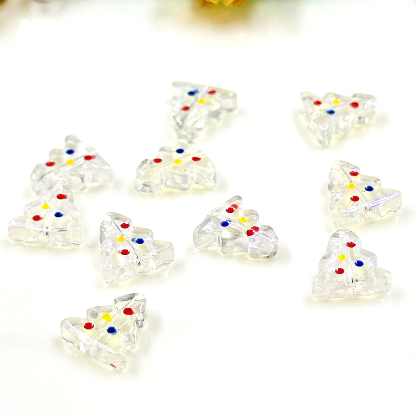 5Pcs Lampwork Christmas Tree Beads