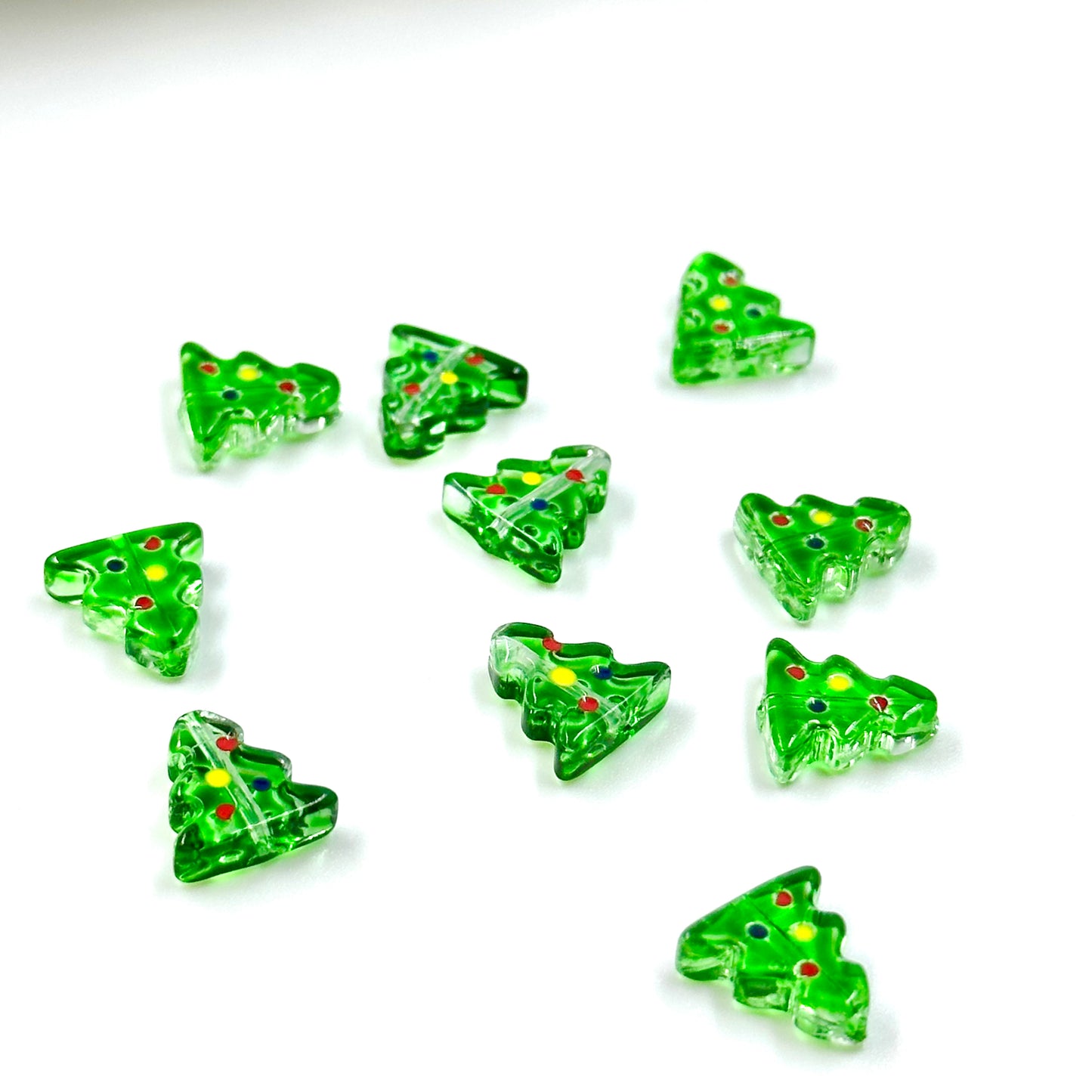 5Pcs Lampwork Christmas Tree Beads