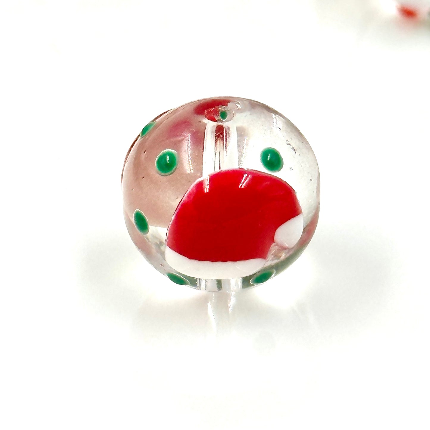 12mm Christmas Themed Glass Beads