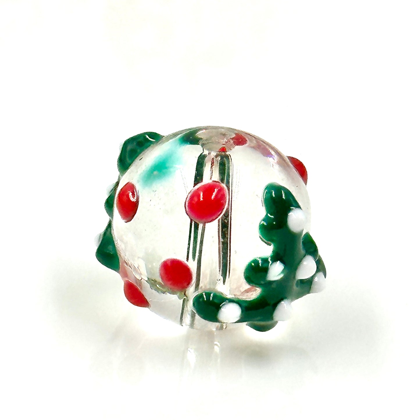 12mm Christmas Themed Glass Beads