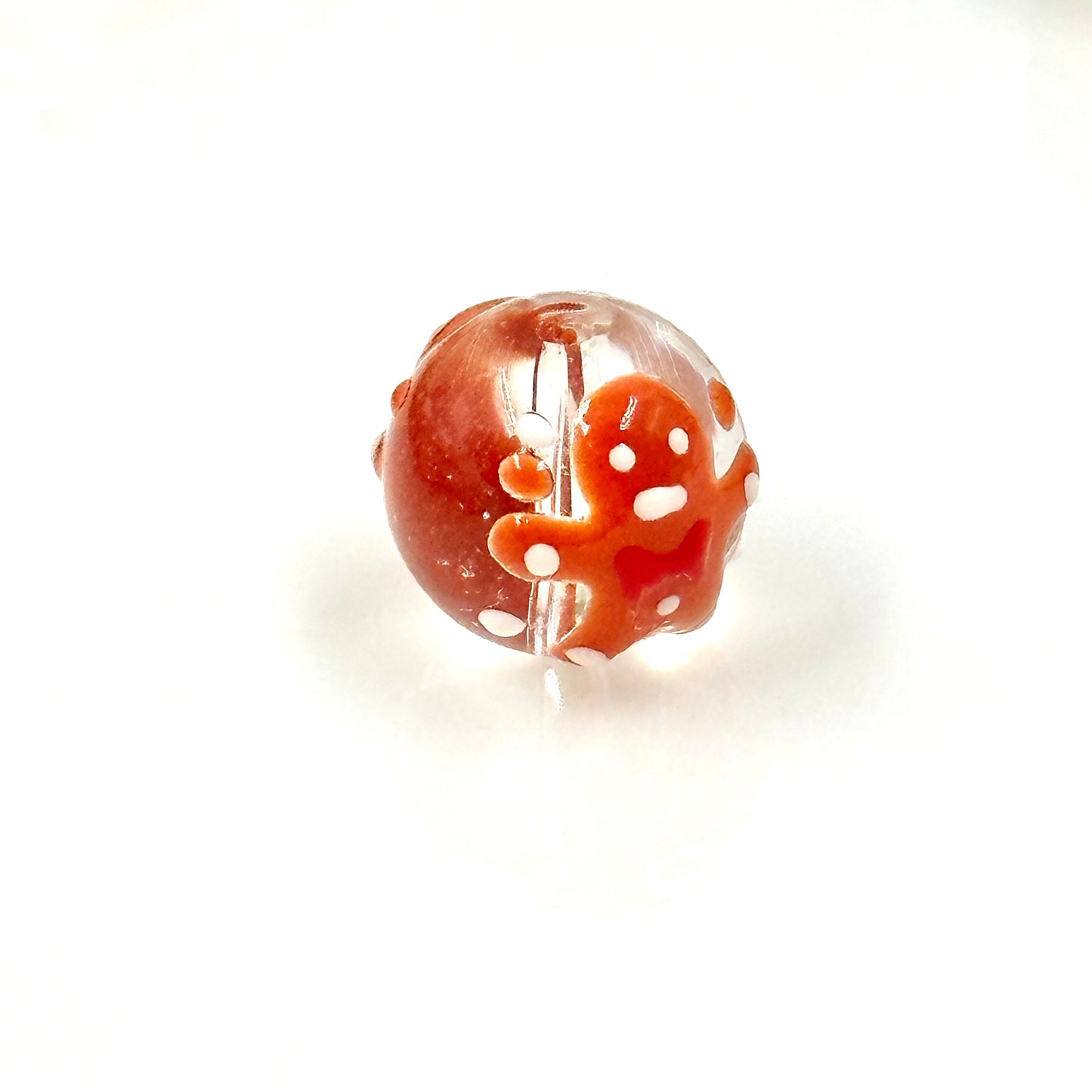 12mm Christmas Themed Glass Beads