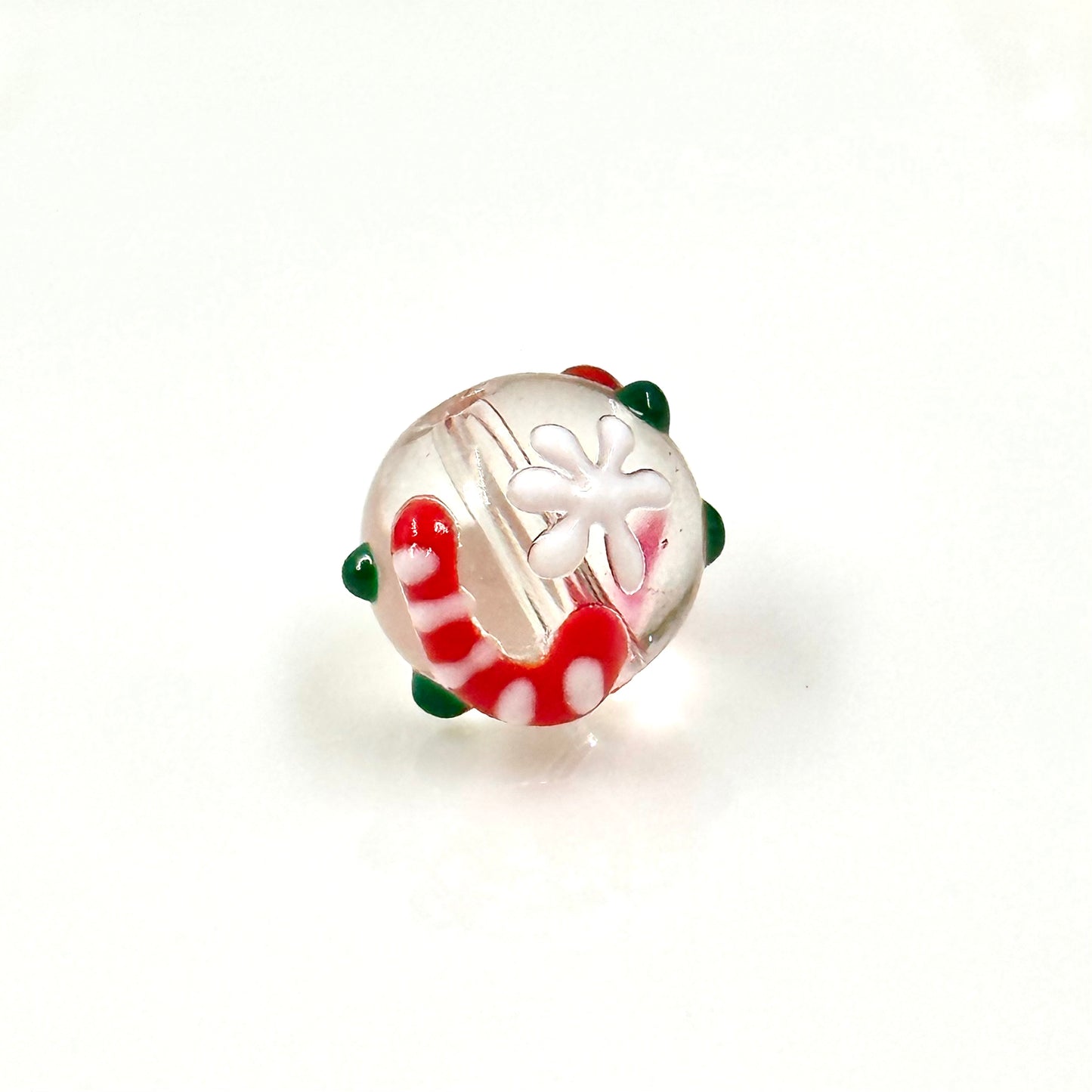 12mm Christmas Themed Glass Beads